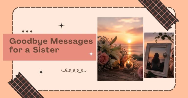 Goodbye Messages for a Sister