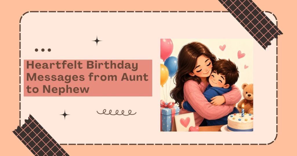   Heartfelt Birthday Messages from Aunt to Nephew
