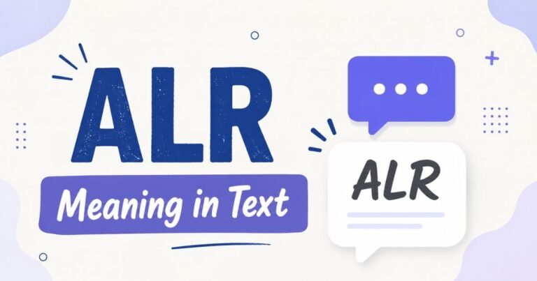 ALR Meaning in Text