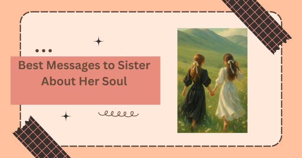 Best Messages to Sister About Her Soul