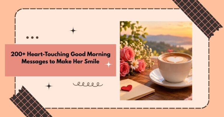 200+ Heart-Touching Good Morning Messages to Make Her Smile