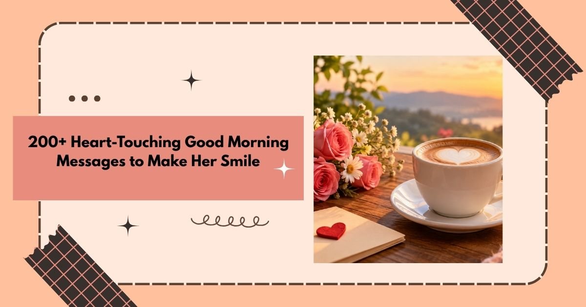 200+ Heart-Touching Good Morning Messages to Make Her Smile